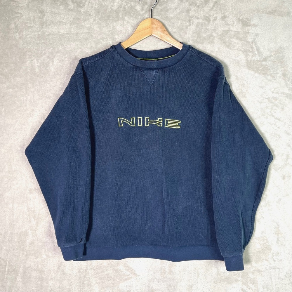 Vintage Nike Sweatshirt Size M Retro Embroidered Big Logo Spellout Y2K